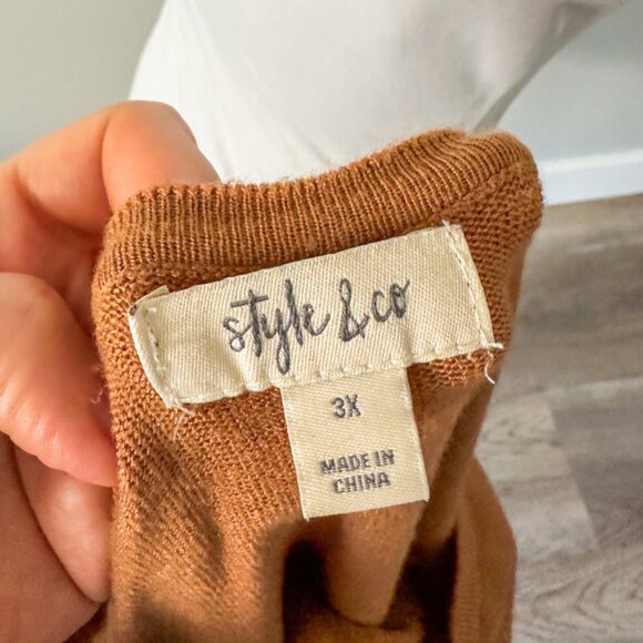 Style & Co Caramel Kiss Sweater Poncho - NWT! - Picture 3 of 10